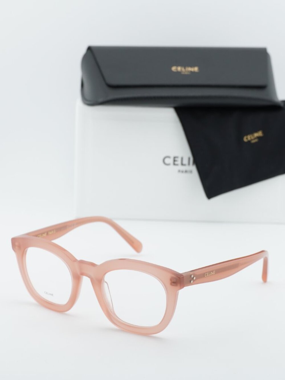 Celine CL5004IN 074 Square Eyeglasses 48mm - Peach